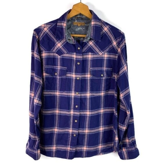 Jachs‎ Girlfriend Comfort Stretch Small Flannel Pink Purple Small - Picture 1 of 9